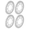 4Pcs RC Beadlock Wheel Rim Ring, Aluminum Alloy Replacement Ring for Axial SCX10 90046 and, 1.9in CNC Machined Beadlock Rings with 96 Screws, Durable Wear Resistant Ac (Silver) view 3