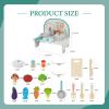 Playset Cooking Simulation Fine Motor DIY Model Preschool Kindergarten Educational Handcraft Pretend Play Kitchen Toy Set- Blue Set B view 3