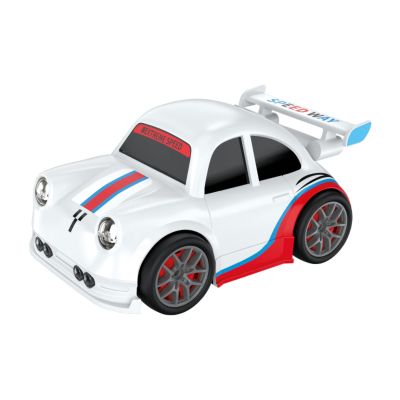 2.4G Remote Control Car for Kids - Follow Mode & Escape Mode RC Car with 360 Drift, LED Lights & Sound Effects, RC Racing Toy for Boys Girls (White/Black) (White)