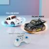 2.4G Remote Control Car for Kids - Follow Mode & Escape Mode RC Car with 360 Drift, LED Lights & Sound Effects, RC Racing Toy for Boys Girls (White/Black) (White) view 3