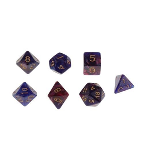 2X 7 Polyhedral Dice Set D4 D6 D8 D10 D12 D20 for DND RPG MTG Tabletop Board Games