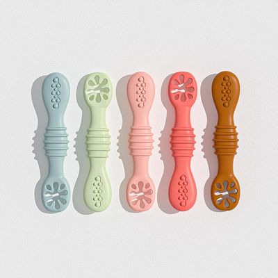 3-Pack Silicone Baby Feeding Spoons Soft BPA-Free Infant & Toddler Training Spoons for Baby