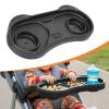 AlluraPet Universal Snack Tray for Stroller Cup Holder, Professional Spacious Gripper Handrest Dish with Phone Holder, 15.75x7.48 Inch view 4