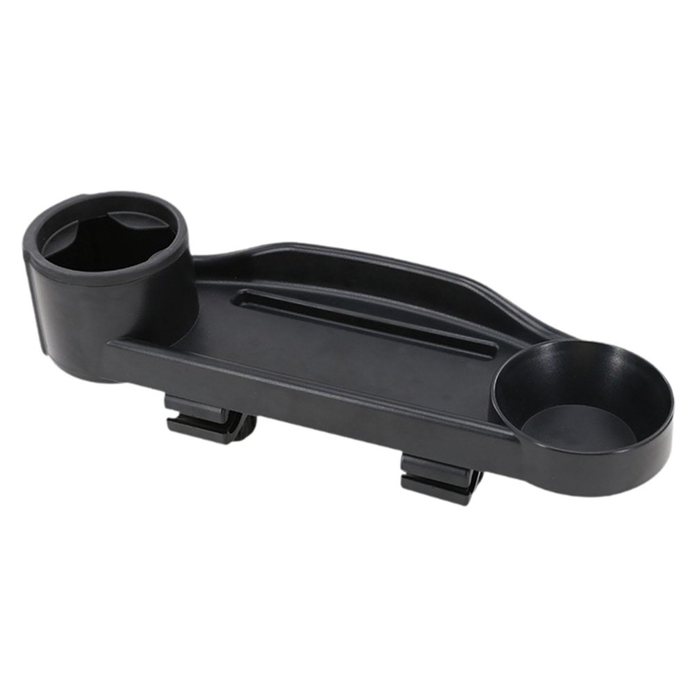 AlluraPet Universal Stroller Snack Tray with Bottle Holder, Multi-Functional Black Handrest Dish for Phone, Cup, and Snacks, 15.35x5.12x6.30 inch