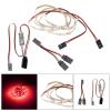 2 Set Plastic LED Strips for AR Wing RC Car DIY Accessory Replacements, 26.77inch Red Green LED Light Kit with Controller for Fixed-Wing Model Truck Crawler view 2