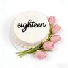 Acrylic Eighteen Cake Topper, Black 18th Birthday Cake Toppers, 18th Anniversary Party Cake Decorations Sweet Eighteen Cake Pick Decoration 18 Cake Charm Decor Supplies view 1