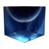 1:12 Scale Miniature Scene Background Board Display Case for Action Figures & Model Cars, 8.46x8.46 Inch, Space Themed Backdrop for Collectible Showcase view 2