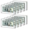 10Pcs Dollar Bill Frame Display Acrylic Dollar Bill Holder 3.9X7.8Inch for Dollar Bill Display Case Magnet Currency Display Frame Self Standing for Money Ticket Picture Photos (10) view 1