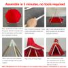 Christmas Kids Playhouse with Decorations and Lights, DIY Play Tent Indoor for Children, Teepee Tent as for Kids, Play Tent as a Private Space for Girls and Boys (RED, L) view 4