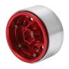 2Pcs RC Wheel Hub, Aluminum Alloy High Wear Resistance CNC Machining 1.9in Remote Control Car Wheel Hub, Durable Replacement for AXIAL SCX10 90046 D90 Hsp Redcat Tamiy (Red) view 2