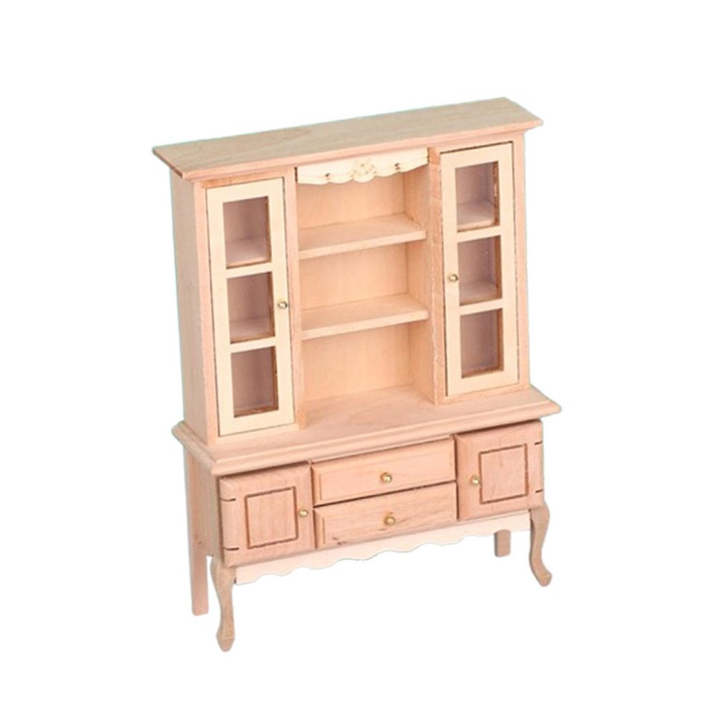 1:12 Scale Dollhouse Cabinet Miniature Furniture Accessories Wood Doll House DIY Ornament 1/12 Scale Mini Dollhouse Furniture