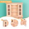 1:12 Scale Dollhouse Cabinet Miniature Furniture Accessories Wood Doll House DIY Ornament 1/12 Scale Mini Dollhouse Furniture view 4