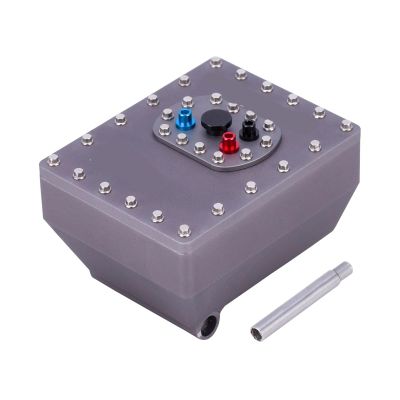 Aluminum Fuel Cell Receiver Box 1/10 RC Crawler Car for Axial for Capra 1.9UTB Trail Buggy Simulation confident(Titanium)
