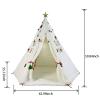 Christmas Kids Playhouse with Decorations and Lights, DIY Play Tent Indoor for Children, Teepee Tent as for Kids, Play Tent as a Private Space for Girls and Boys (White, L) view 2