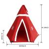 Christmas Kids Playhouse with Decorations and Lights, DIY Play Tent Indoor for Children, Teepee Tent as for Kids, Play Tent as a Private Space for Girls and Boys (RED, M) view 2