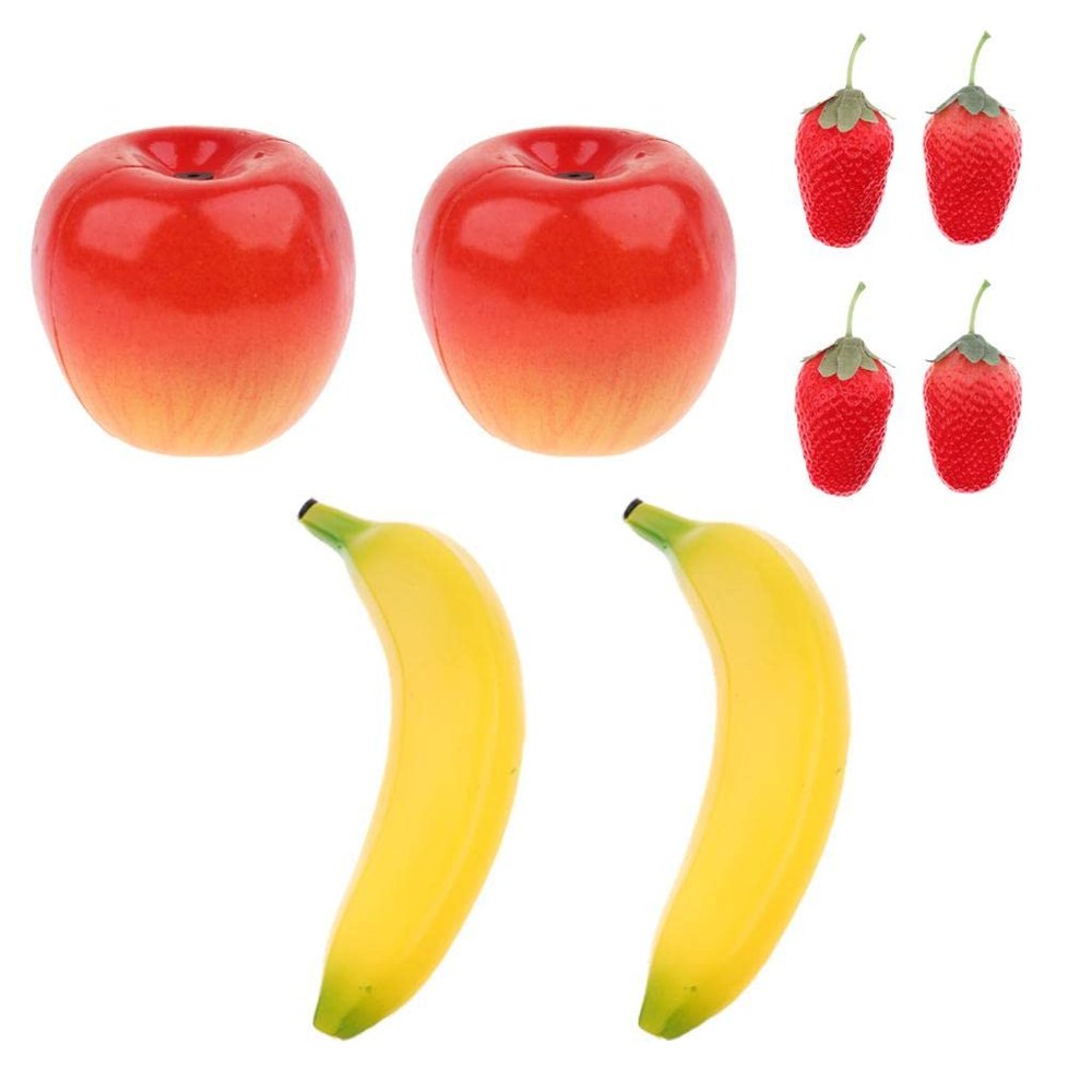 8pcs Fruit Shaker Musical Maraca Rattles for Kids Strawberry Banana Percussion Instrument Toy for Children Classroom Home Party