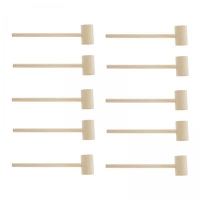 getuse 5X Mini Wooden Hammer 10 Pack Mallet Pounding Toy Cute Beating Gavel Toys for Boy and Girl
