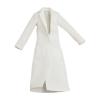 1/12 Scale Doll Clothes Long Coat for 6 Inch Female Action Figures - White Elegant Miniature Dressing Costume Accessory view 1