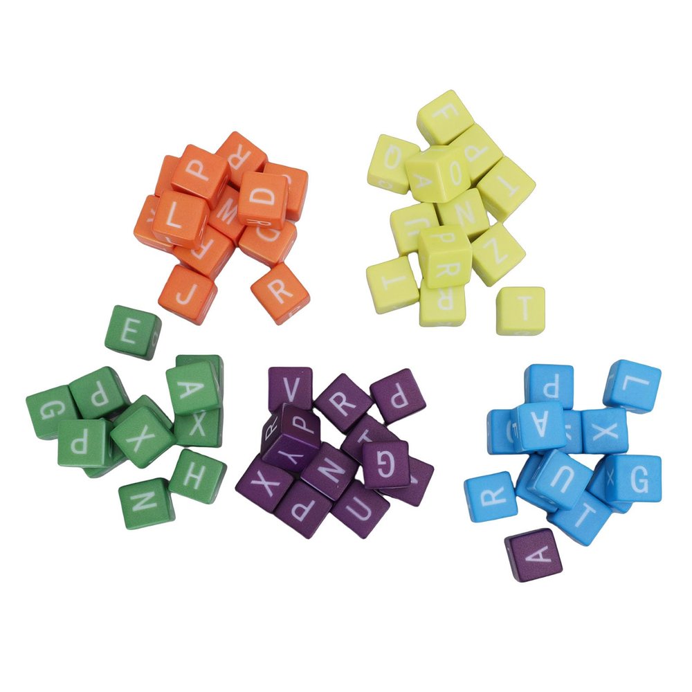 ToysCentral Basics Dice Driven Word Game Fast Paced Vocabulary Building Spelling Dice Game for 15 Players