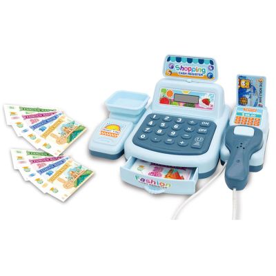 Cash Register Toy with Scanner - Interactive Kids Supermarket Checkout Playset, Educational Pretend Play for Toddlers, Safe Plastic Role Play Toy