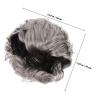 LIOOBO Grey Short Old Lady Wig for Women Grandma Cosplay Wig Prop for Dress-Up and Halloween view 2