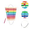 9 Tone Handy Chime Xylophone Wooden Kids Musical Instrument with Mallet for Preschool Children Educational Learning Toy 12.99x14.17 inch view 3
