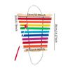 9 Tone Handy Chime Xylophone Wooden Kids Musical Instrument with Mallet for Preschool Children Educational Learning Toy 12.99x14.17 inch view 4