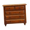 1/12 Dollhouse Cabinet Miniature Display Cabinet with Drawer, Wooden Dollhouse Accessories for Bathroom Living Room Bedroom Hallway (3.82x1.65x3.43 inch) view 2