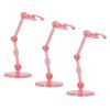 10PCS Action Figure Stand, Plastic Translucent Doll Model Support Base, Display Holder for 6 Inch Figures with 30 Accessories, 40 Screws and Nuts, Compatible with SD BB Dolls and F (Transparent Pink) view 2