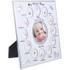 ARTSEWPLY 12 Months Photo Frame Growth Record Keepsake Frame for Newborn with White Display Rack for First Year Pictures and Birthday Memories view 1