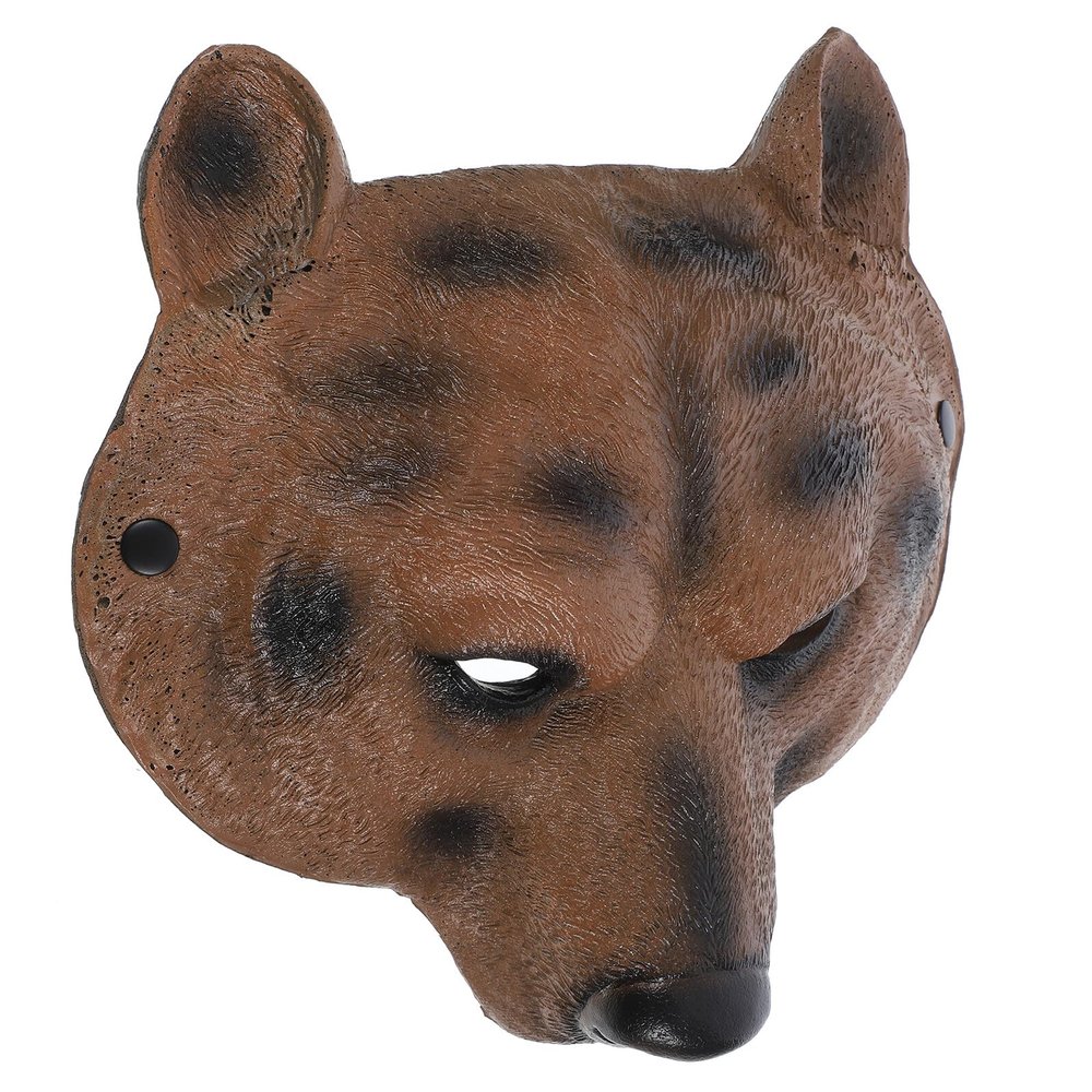 Alasum Bear Half Face Mask for Men Women, Realistic Brown Animal Cosplay Mask, Festival Masquerade Party Decoration, Halloween Costume Accessory