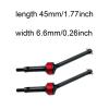 2Pcs Rear Drive Shaft CVD Compatible with WLtoys 244016 & Micro B, 1:24 Scale RC Car Repair Kit, Iron Construction, Easy to Install view 2