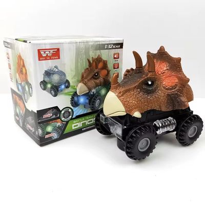 Dinosaur Car Toy for Kids, Electric Universal Tyrannosaurus Rex with Lights and Sound, Interactive Animal Model Vehicle Gift (3)
