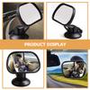 MERRYHAPY Rear View Mirror Backseat Mirror with Suction Cup Shatterproof Protective Film Wide Angle for Car Safety and Observation view 4