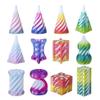 12 Pack 3D Printed Spiral Cone Fidget Toys, 12 Unique Shapes (No Duplicates), Impossible Cone, Pyramid, Cube & Twist Cylinder, 4 Crystal Gradient Colors, Desk Toy Set for Kids & Adults view 1