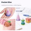 12 Pack 3D Printed Spiral Cone Fidget Toys, 12 Unique Shapes (No Duplicates), Impossible Cone, Pyramid, Cube & Twist Cylinder, 4 Crystal Gradient Colors, Desk Toy Set for Kids & Adults view 4