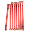 8Pcs Chassis Aluminium Alloy Link Rod, RC Link Rod Accessory for SCX10 1/10 Scale 313mm Wheelbase RC Crawler Car, Upgrade Metal Link Rod Set with Red and Titanium Color Options, Du (Red) view 3