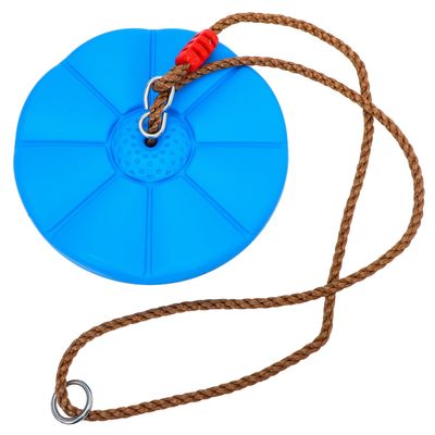 WHAMVOX Octagonal Petal Hanging Plastic Swing for, Thickened Blue Outdoor Backyard Rope Swing Seat, Indoor and Outdoor Playground Playset Attachment
