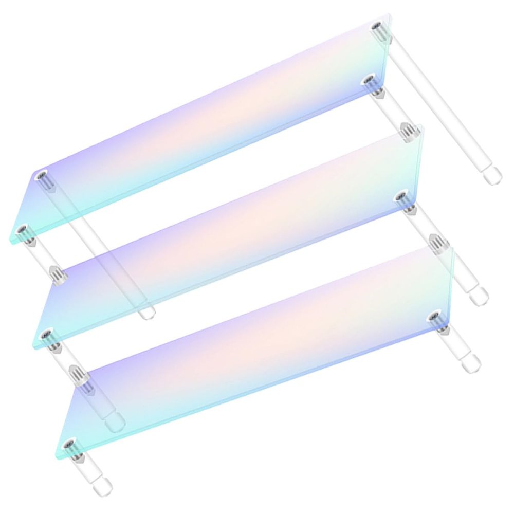 Alasum 3-Tier Acrylic Display Stand Riser for Collectible Figures and Model Storage, Multi-Functional Desktop Acrylic Riser Shelf, 30Cm for Display and Collection Organization