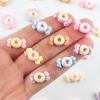 100 Pieces Tiny Donut Candy for Dollhouse Miniatures Resin Food for Crafts Mini Candy Decor for Dollhouse Mini Kitchen Fairy Garden Micro Landscaping Decoration view 2