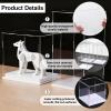 ROFBIHG High-Transparency 3mm Acrylic Display Case, Dustproof Toy Organizer, Black/White Base Acrylic Case for Action Figures Toys Collectibles, Models, Quick-Assemble(Black,H10cm,L50xW40cm) view 3