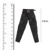 1/12 Scale Male Action Figure Trousers with Belt for 6 Inch Dolls, PU Leather Pants for 1/12 Scale Collectible Figures view 2