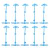 10PCS Action Figure Stand, Plastic Translucent Doll Model Support Base, Display Holder for 6 Inch Figures with 30 Accessories, 40 Screws and Nuts, Compatible with SD BB Dolls and F (Transparent Blue) view 1