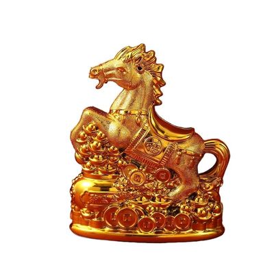 2026 Year of The Horse Zodiac Piggy Bank - New Year Gift Decoration for Spring Festival Blessings(Coppercoinhorsepiggybank)
