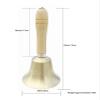 8cm Copper Hand Bell with Wooden Handle - Classroom Bell Kids Percussion Instrument Christmas Pet Training Bell Portable Handheld Bell view 3