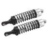 2Pcs Front Rear Shock Absorbers for JLB 1/10 Car Truck Series, Aluminum Alloy RC Shock Absorber, High Elasticity Spring with Adjustable Preload, Durable Shock Damper for Rough Terr (Silver) view 3