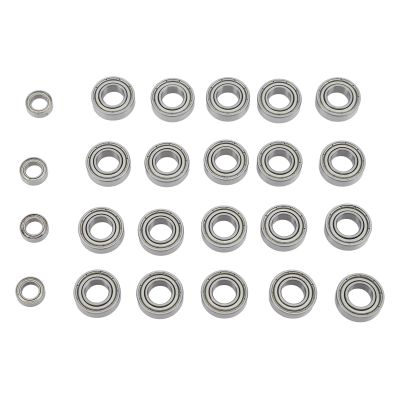 1/8 RC Ball Bearing Kit, Steel Ball Bearings for ZD Racing 08421 08423 08425 08426 08427 08428 9020, High Accuracy Wheel Hub Ball Bearings Set with 24 PCS, Smooth Performance Upgra