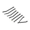 1/24 RC Car Chassis Link Rod, Aluminum Alloy Pull Rods for LWB 133.7mm Axial SCX24, High Accuracy Wear Resistant Chassis Links Set with 7 Accessories and 15 Screws, Ideal Replaceme (Black) view 4