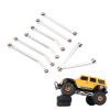 1/24 RC Car Chassis Link Rod, Aluminum Alloy Pull Rods for LWB 133.7mm Axial SCX24, High Accuracy Wear Resistant Chassis Links Set with 7 Accessories and 15 Screws, Ideal Replaceme (Silver) view 2