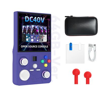 DC40V Handheld Game Console 4.0inch 720*720 IPS 1:1 Screen 4000mAh RK3326 Linux Game Console Indigo-64